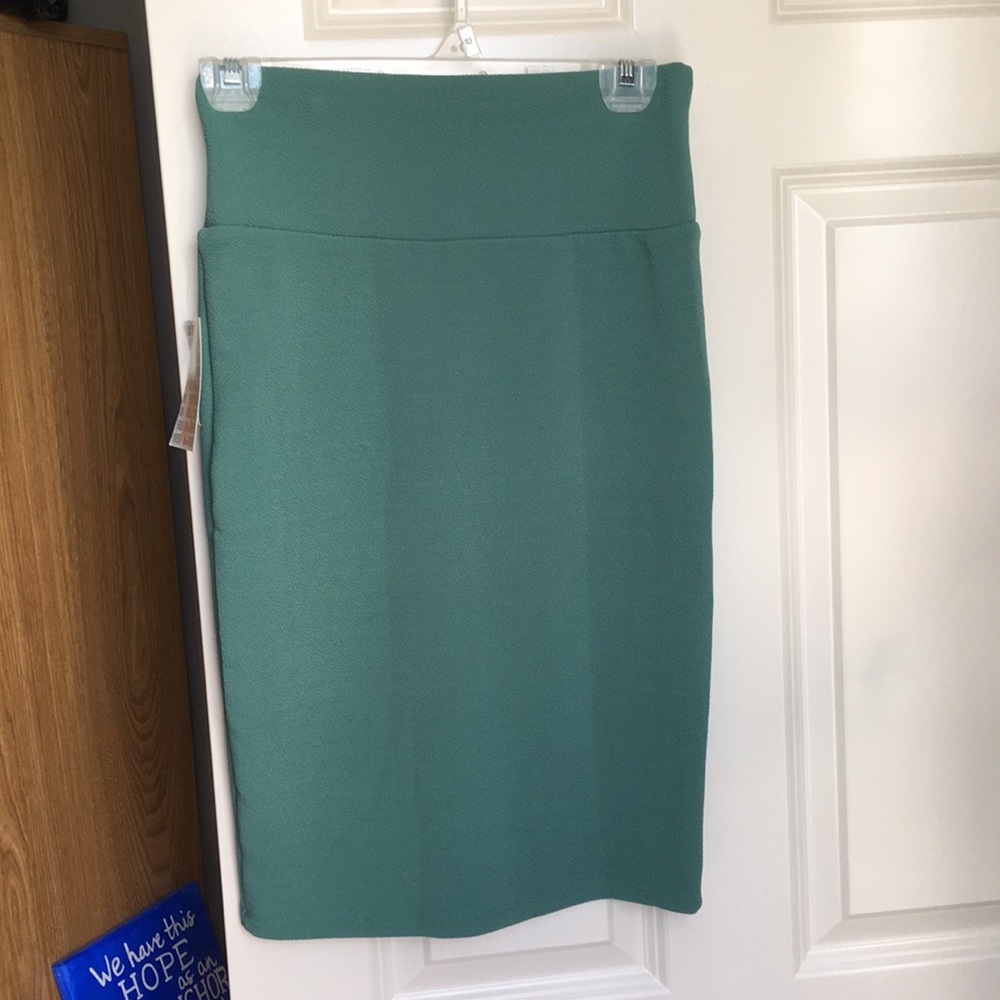 NWT Lularoe green Cassie skirt XS